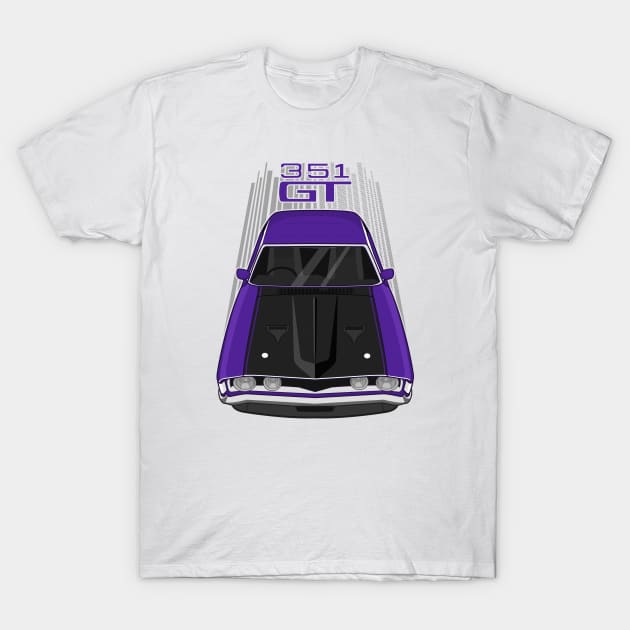 Ford Falcon XA GT 351 - Purple and Black T-Shirt by V8social